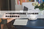 2024欧洲杯预选赛赛程（2024欧洲杯预选赛赛程直播）