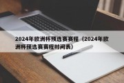 2024年欧洲杯预选赛赛程（2024年欧洲杯预选赛赛程时间表）